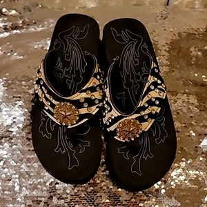 Yellow box flip-flops